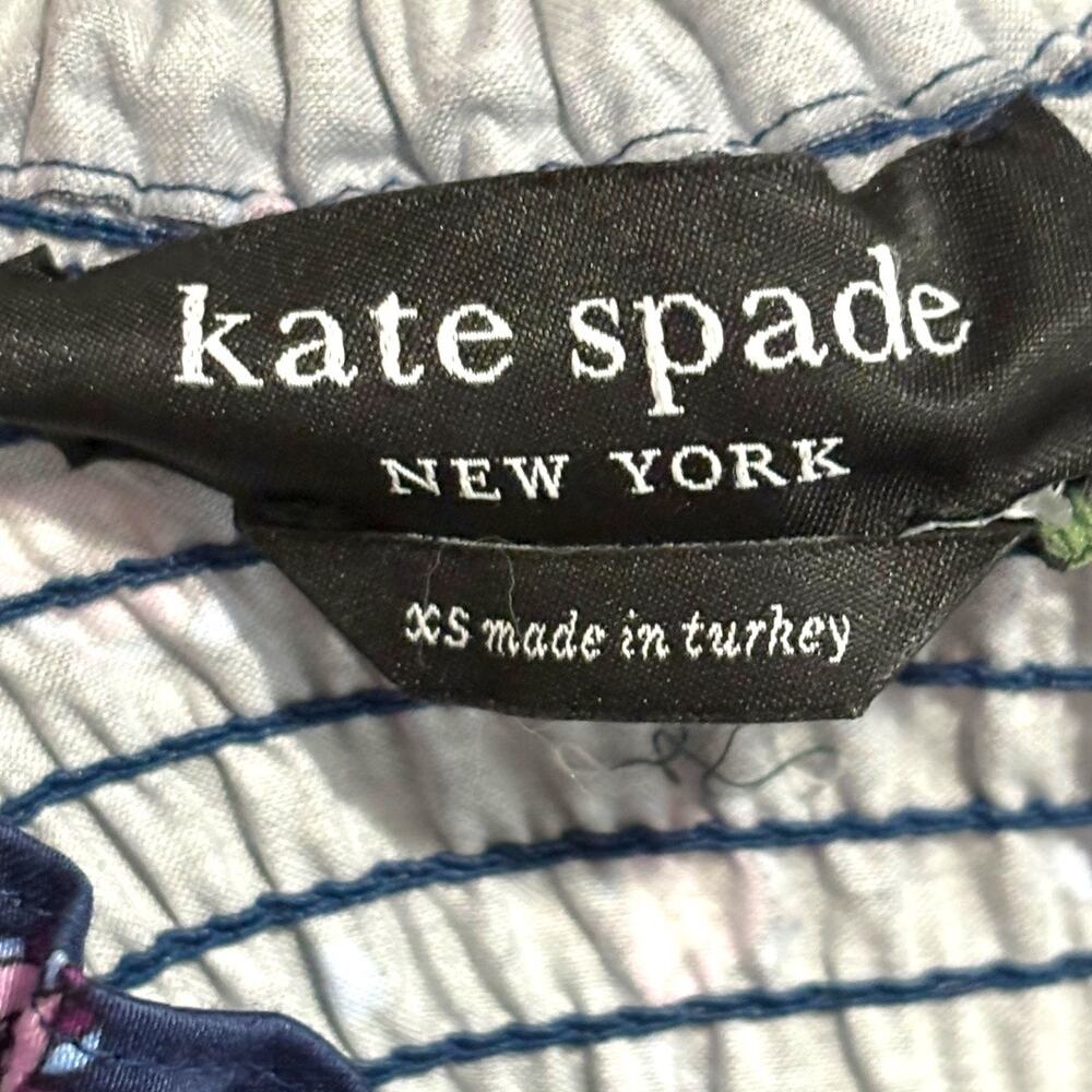 NWT Kate Spade Dress - S/XS - Navy Blue Print w/ Pockets & Optional Straps - Picture 2 of 12